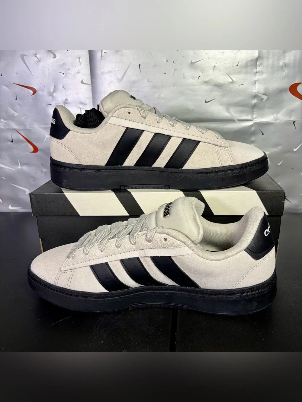 Size 13 - Adidas Grand Court Alpha 00’s 'Grey / Black' Sneakers / IH1287